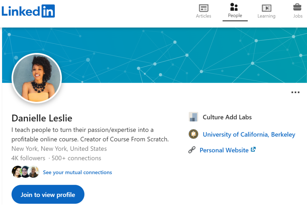 Danielle Leslie Linkedin