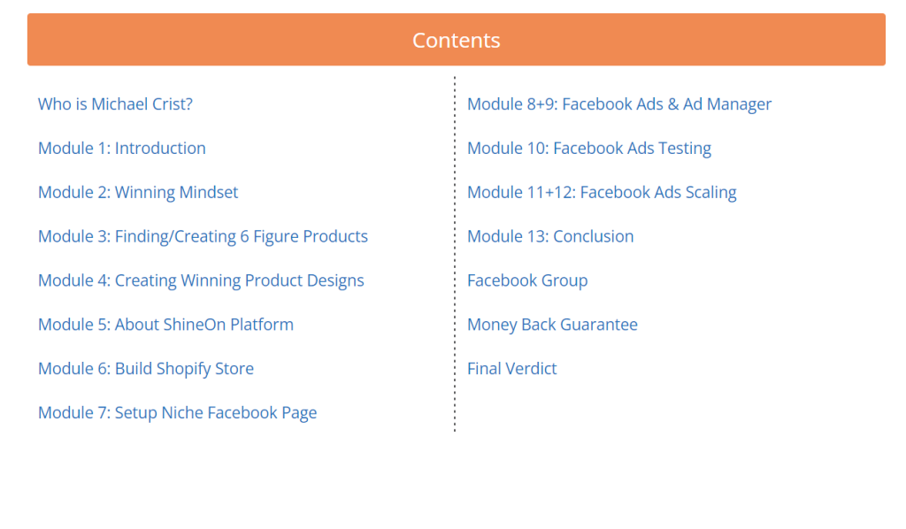 Ecom Profit Formula Modules