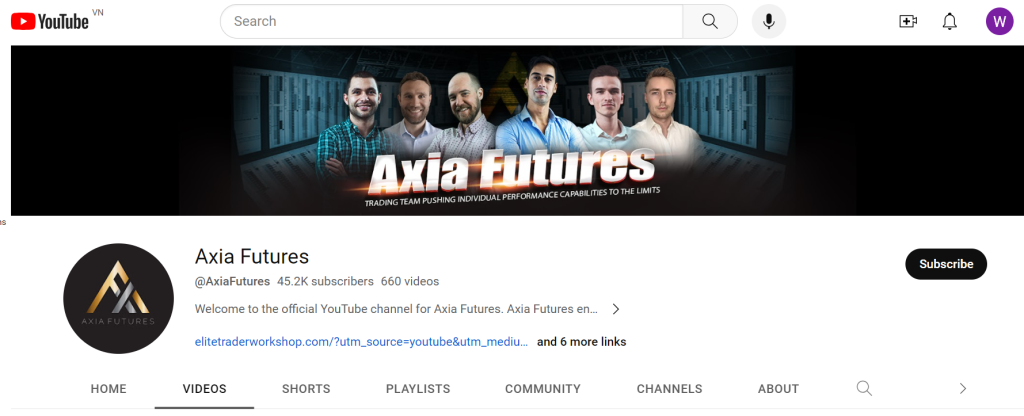 Axia Futures Youtube Channel