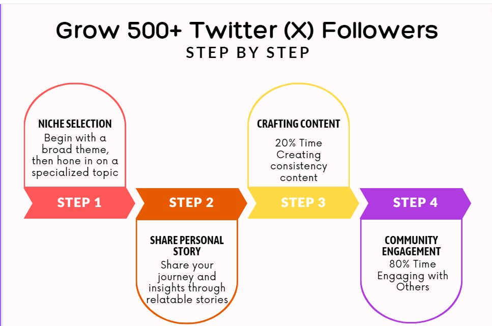 Grow 500 Twitters Follower Infographic