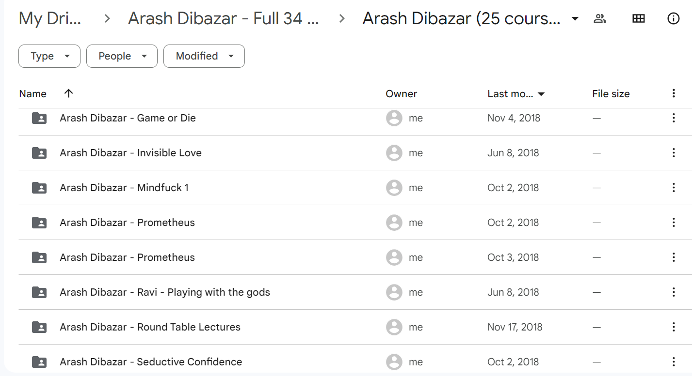 Arash Dibazar Courses