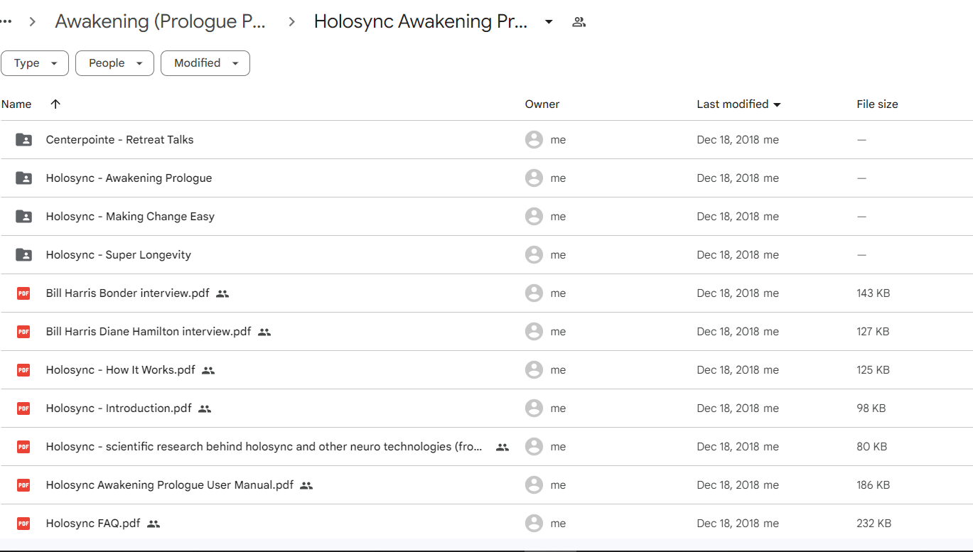 Holosync Centerpointe Awakening Prologue Pack