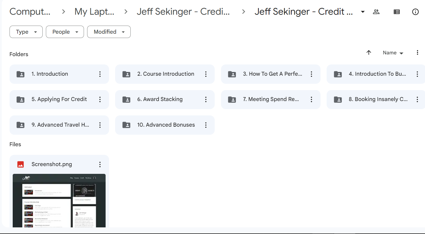Jeff Sekinger Credit Secrets Course