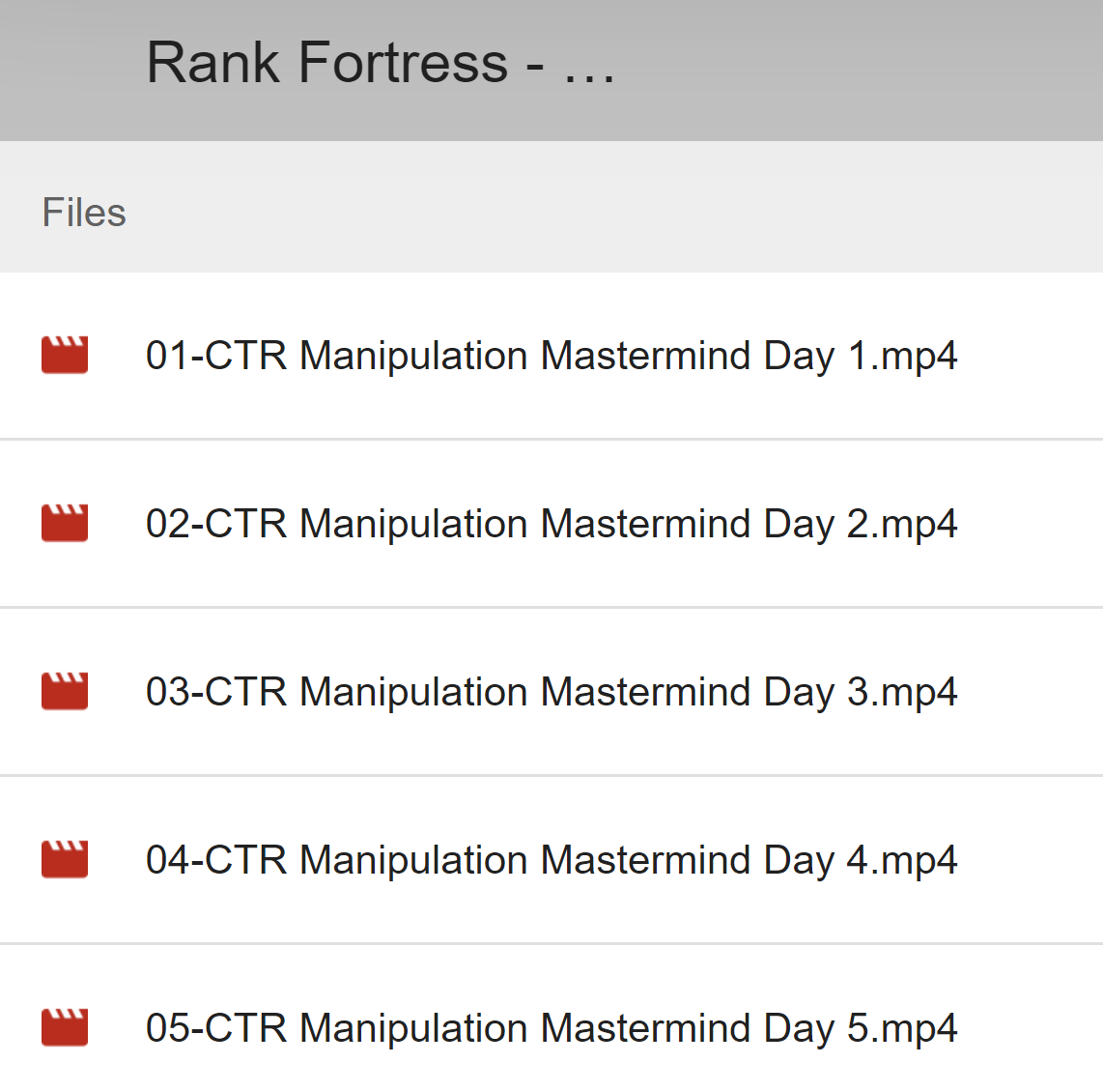 CTR Manipulation