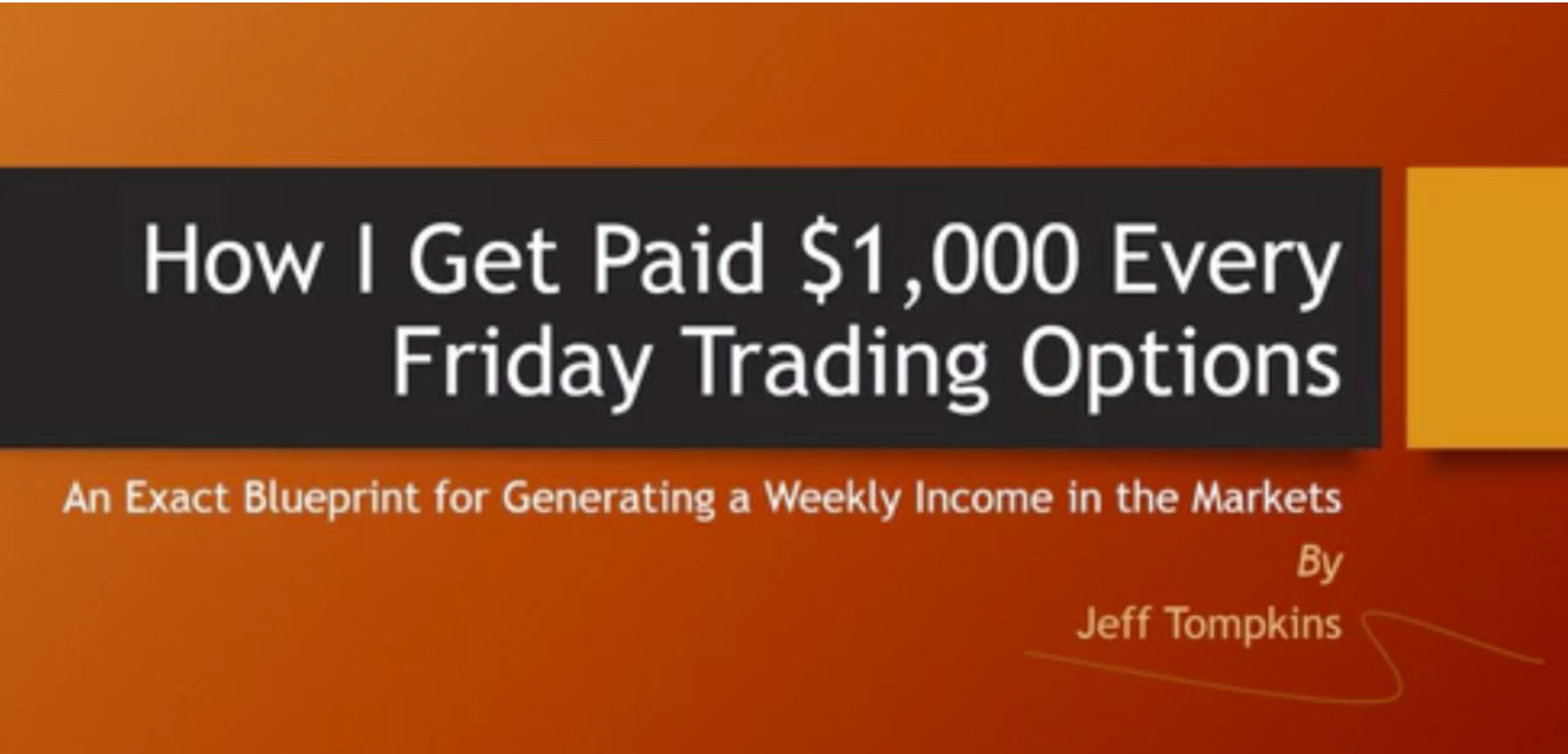 Jeff Tompkins Options Trading Course 