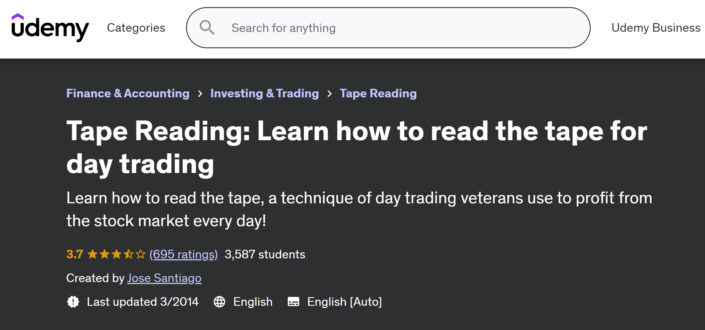 Tape Reading For Day Trading By Jose Santiago