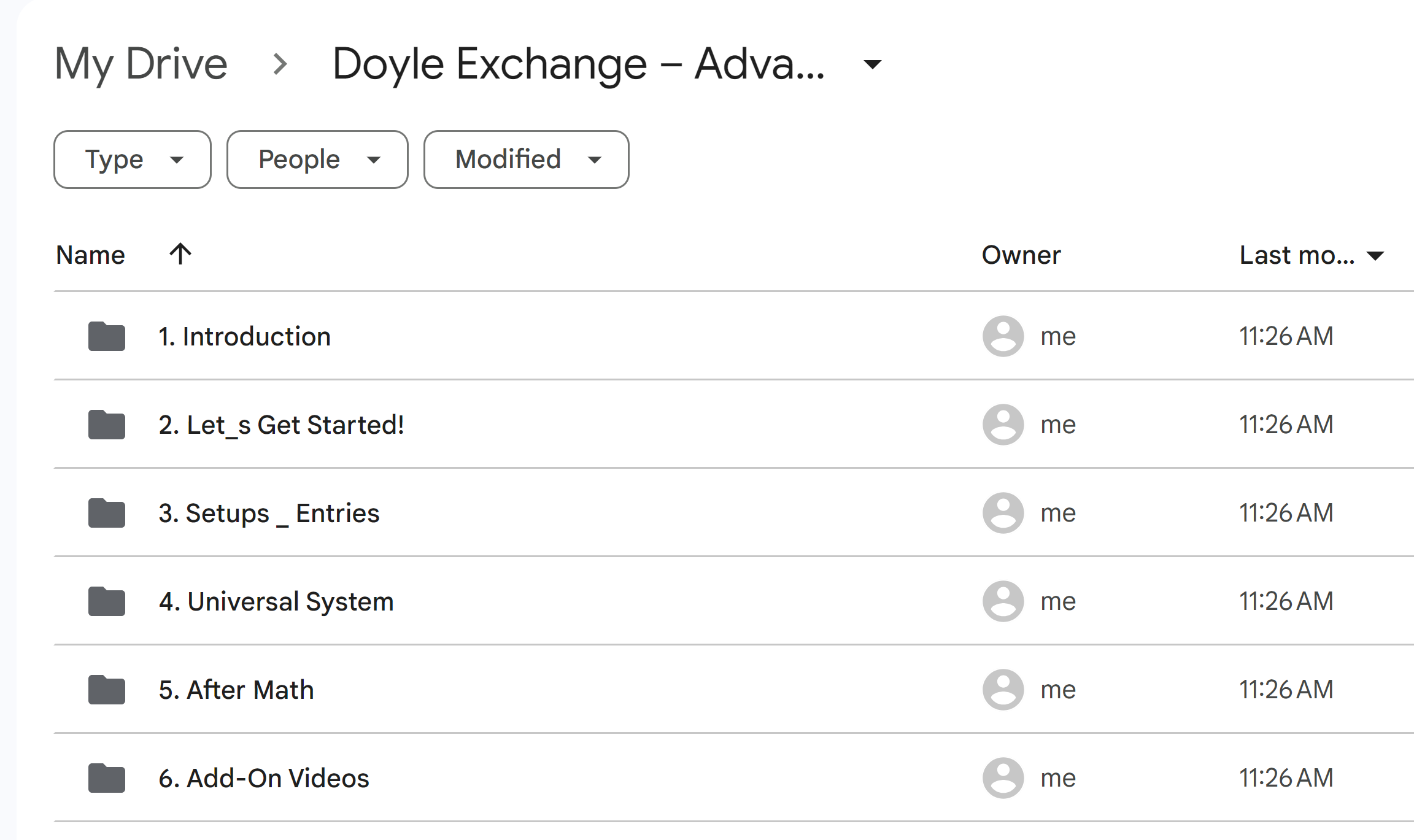 Doyle Exchange Advanced Day Trading Course