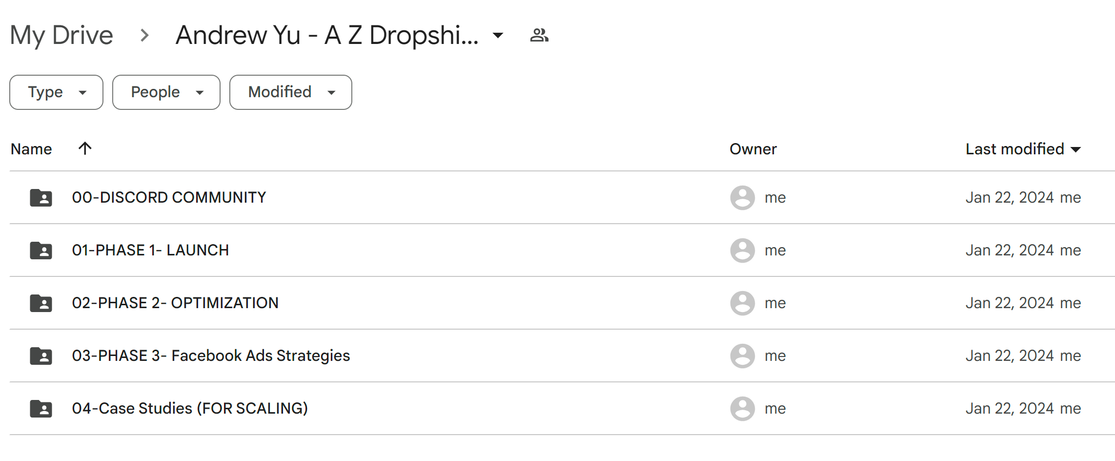 Download Andrew Yu A-Z Dropshipping Course