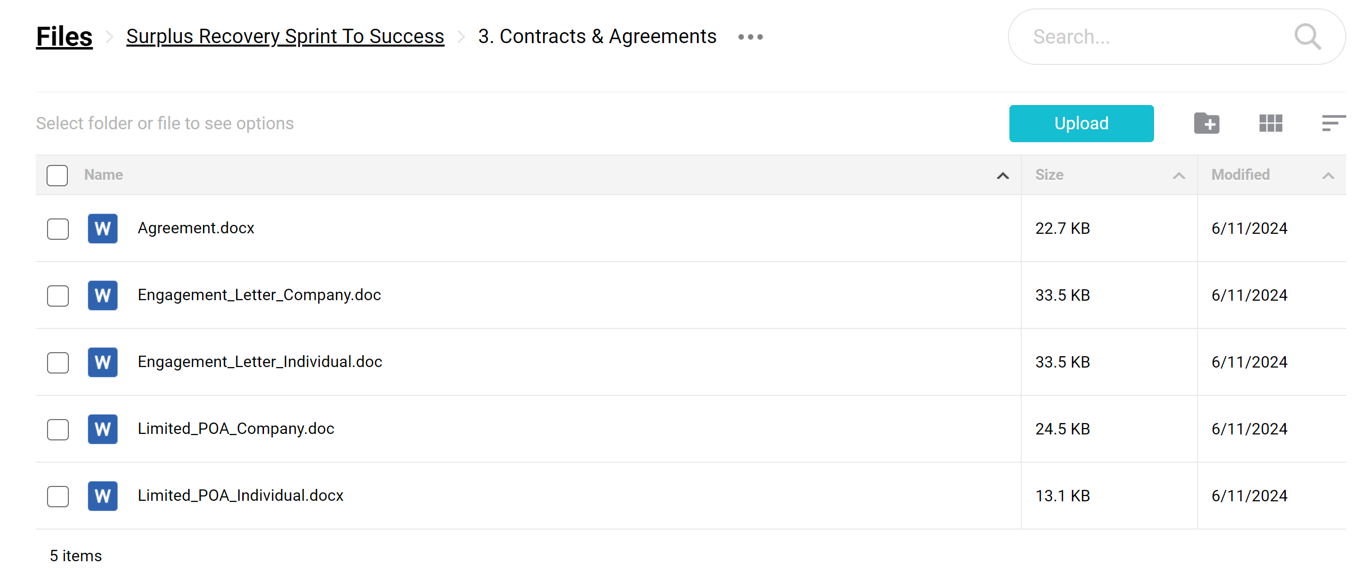 Surplus Recovery Contract And Agreements