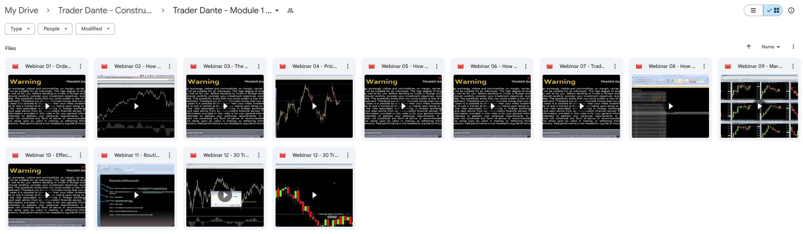 Trader Dante Webinar Module 1