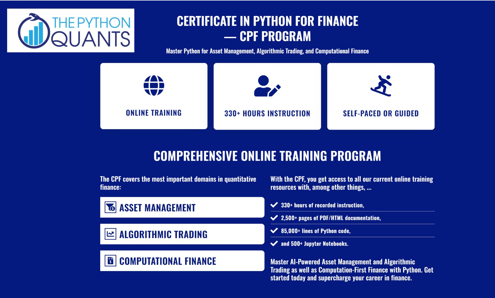 The Python Quants – Python For Algorithmic Trading