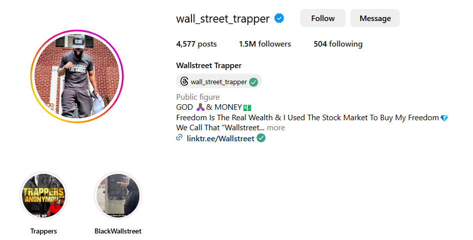 Who is Wallstreet Trapper