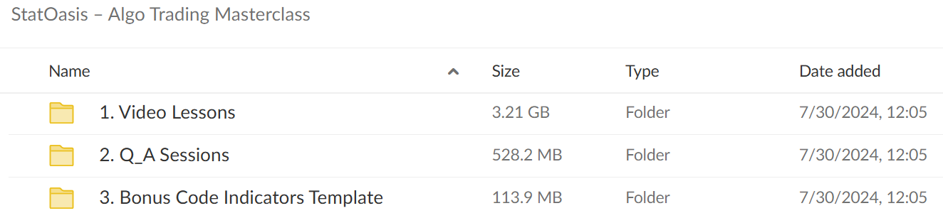 Download StatOasis Algo Trading Masterclass