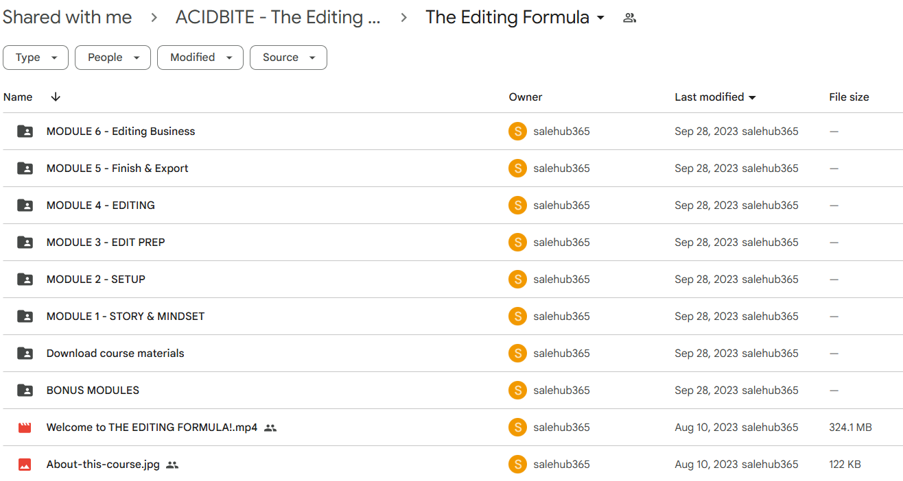 The Editing Formula 2024