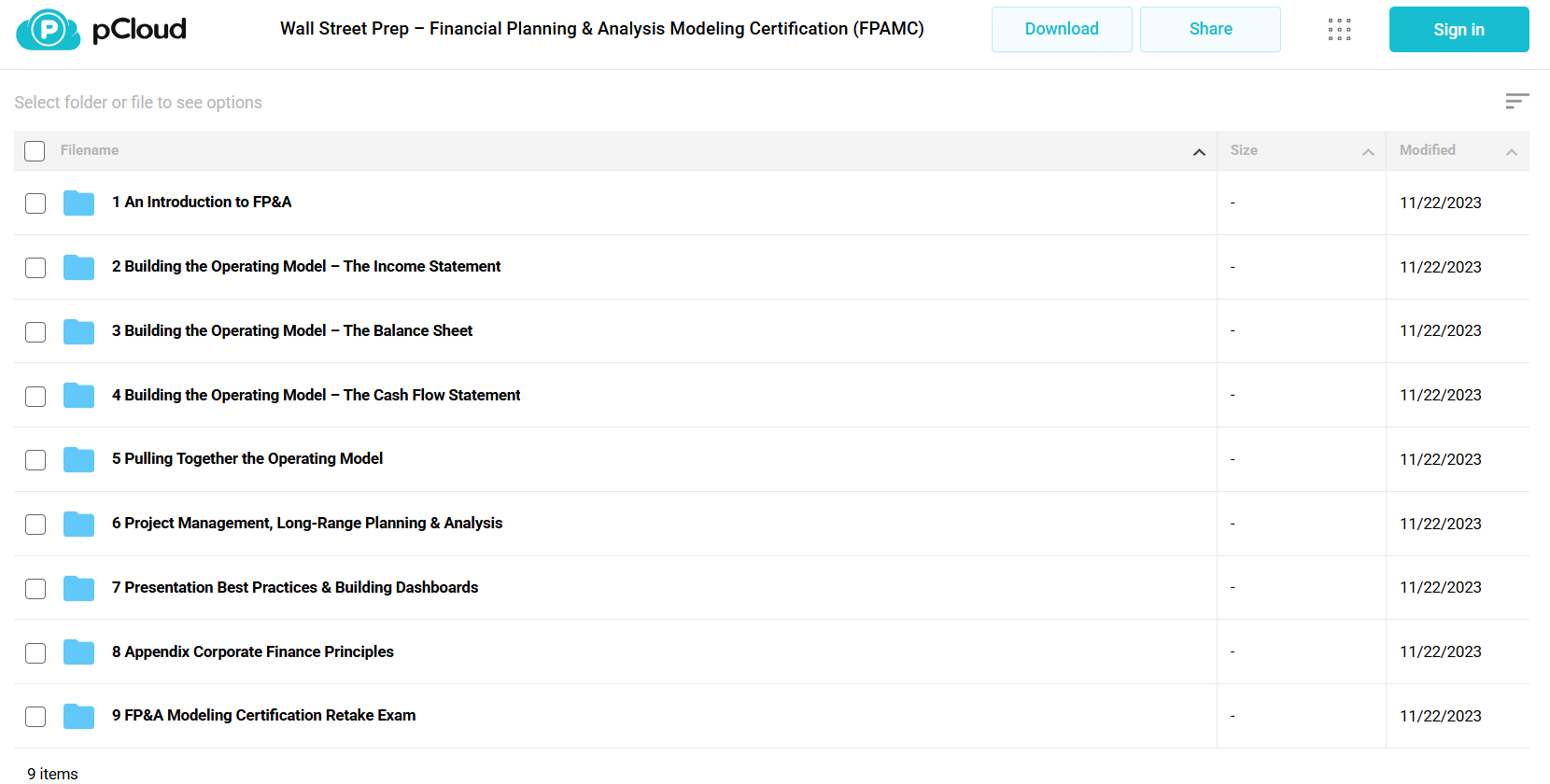 Wall Street Prep course 