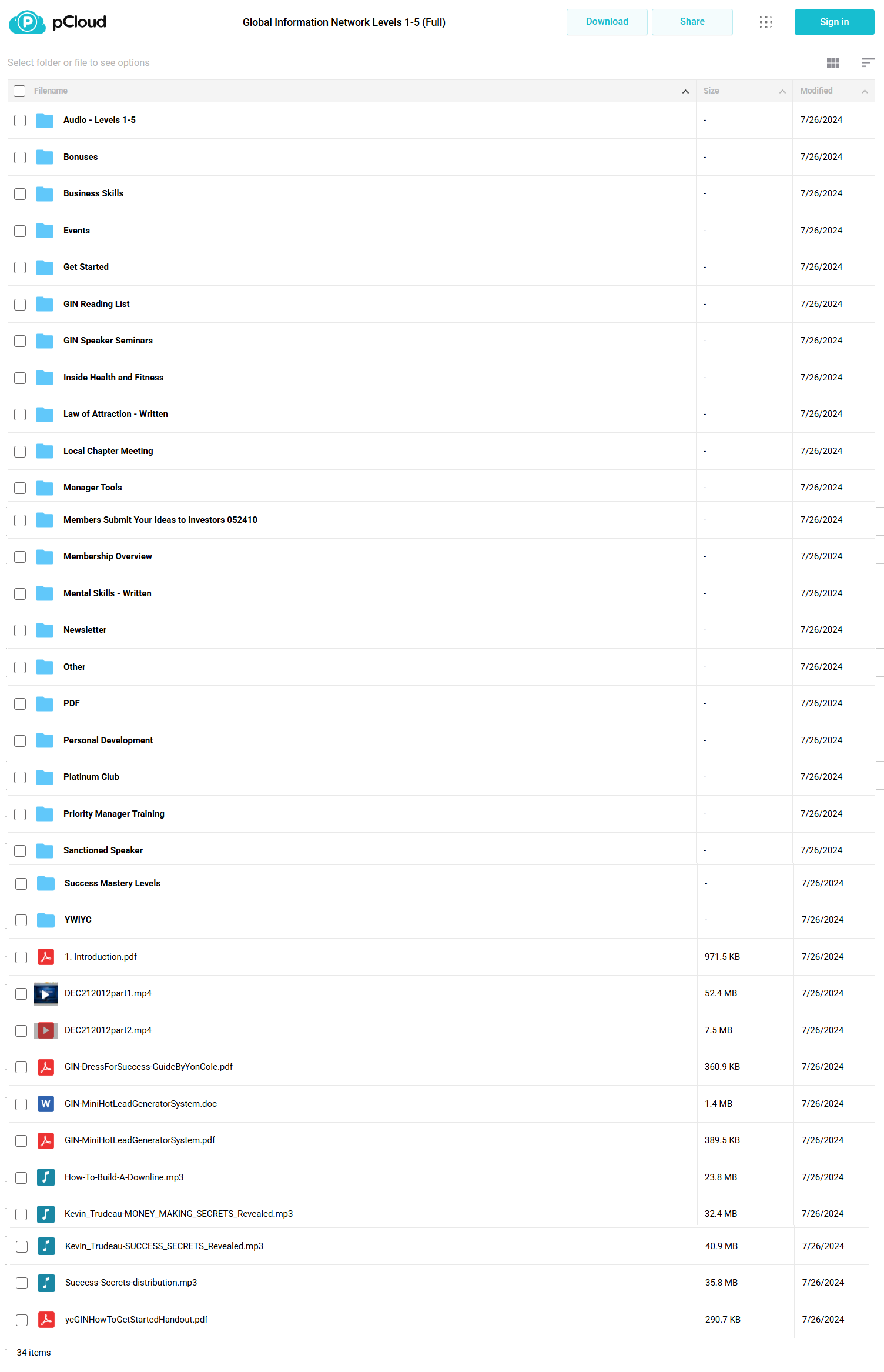 Download Global Information Network Levels 1-5 