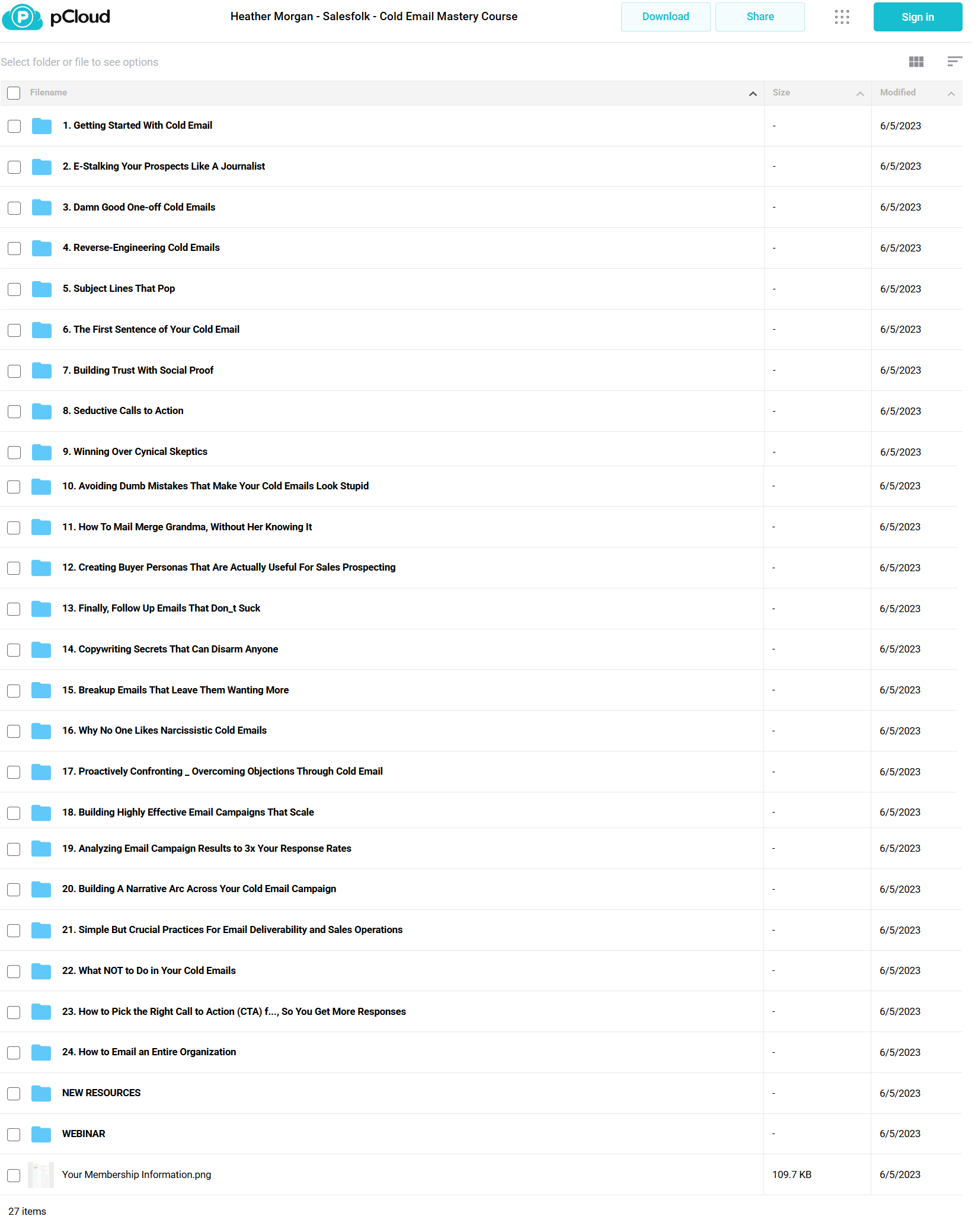 Download Heather Morgan Cold Email Mastery 