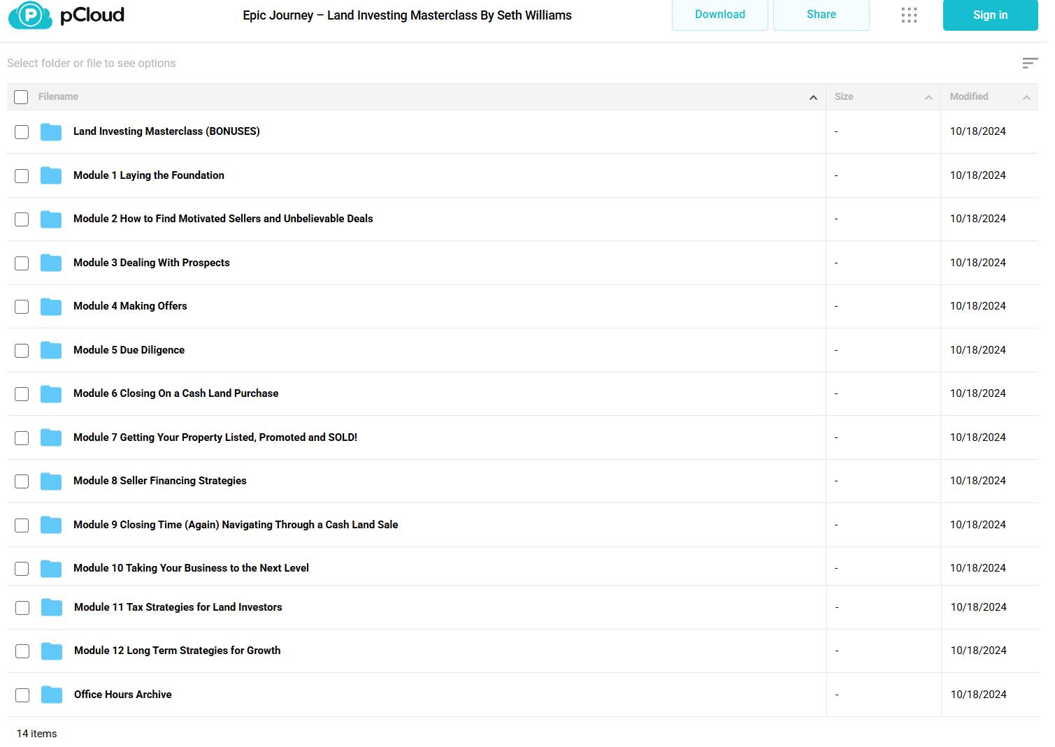 Download Seth Williams Epic Journey Land Investing Masterclass