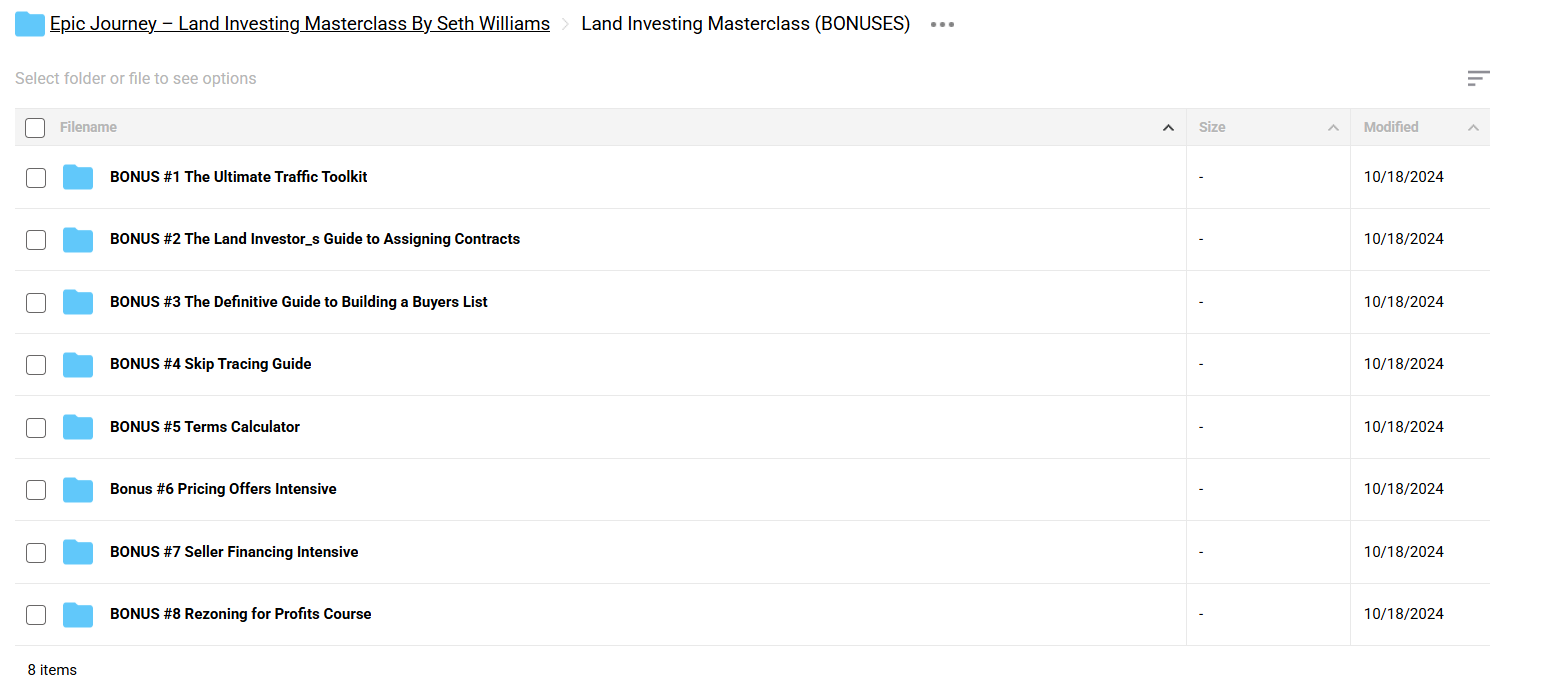Epic Journey Land Investing Masterclass