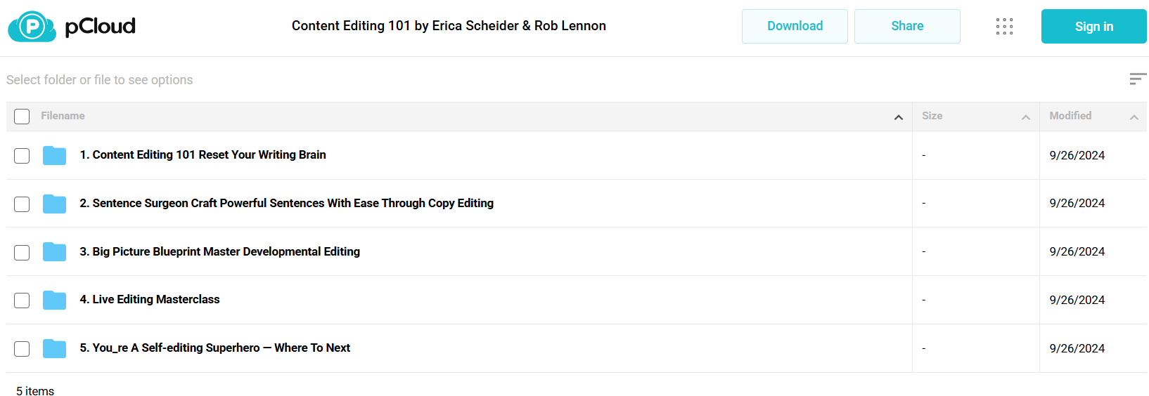 Download Erica Scheider & Rob Lennon Content Editing 101