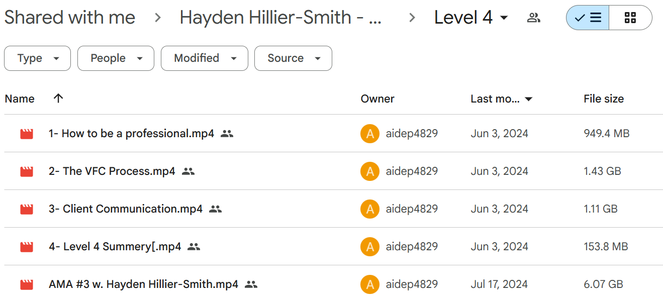 Hayden Hillier-Smith course 