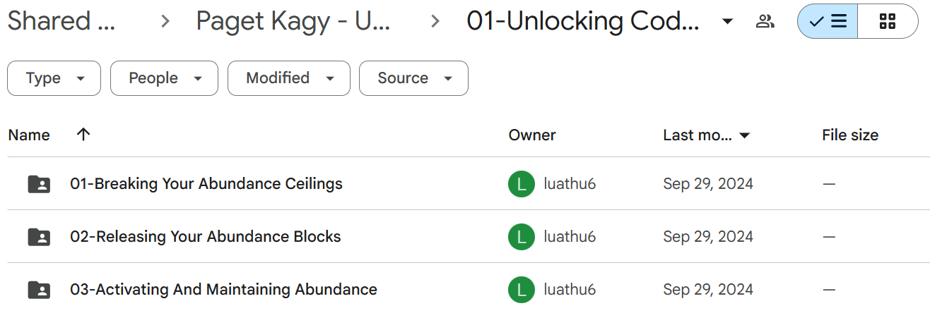 Unlocking Codes of Abundance course