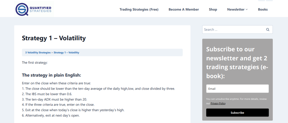 Quantified Strategies course