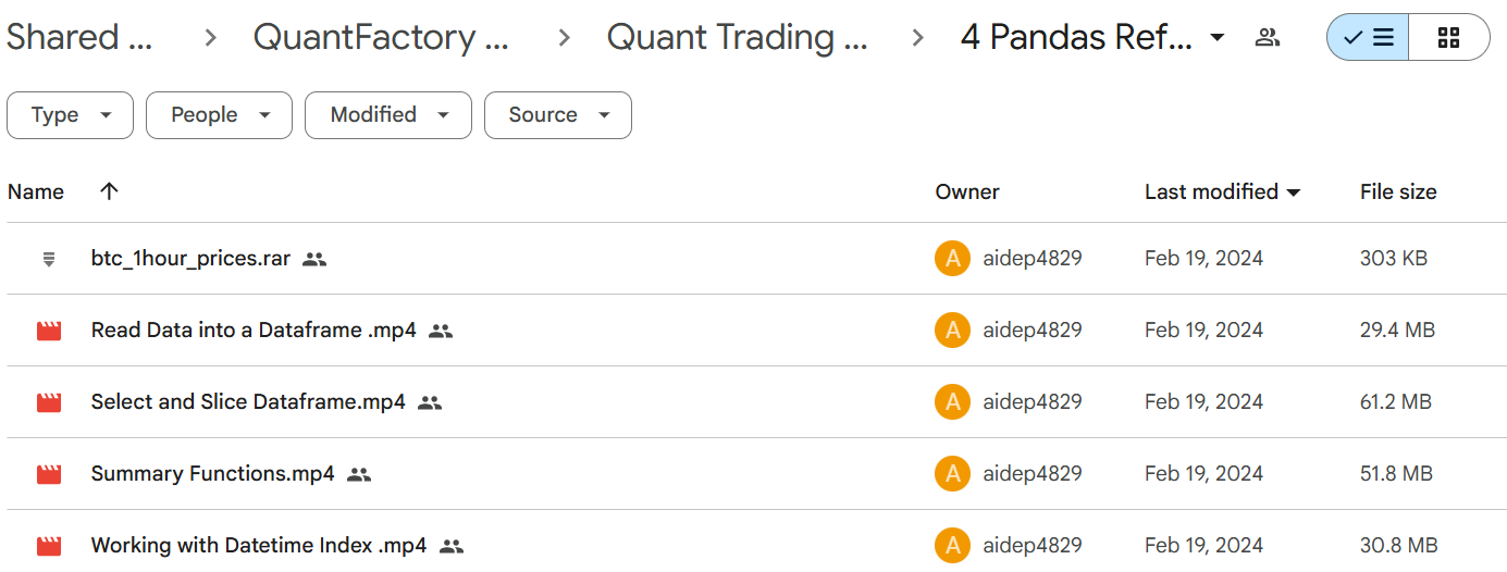 QuantFactory course