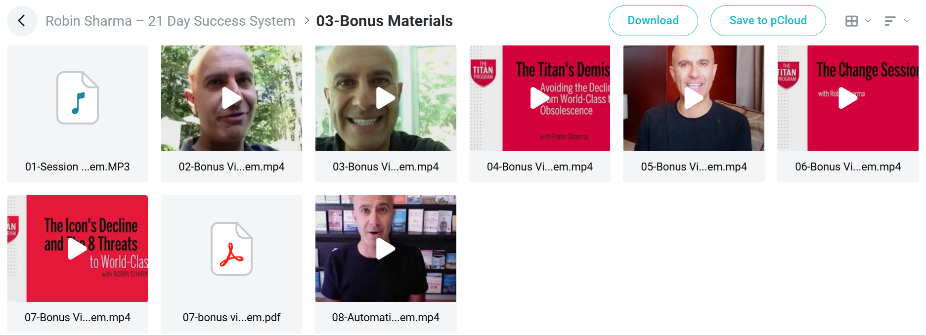 Robin Sharma course 