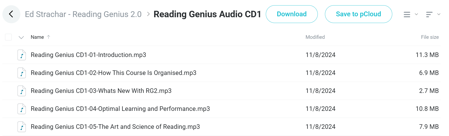 Reading Genius 2.0 course