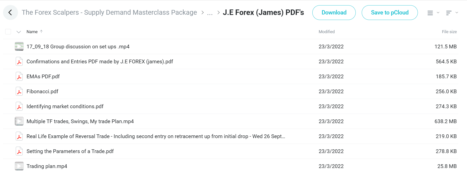 The Forex Scalpers course