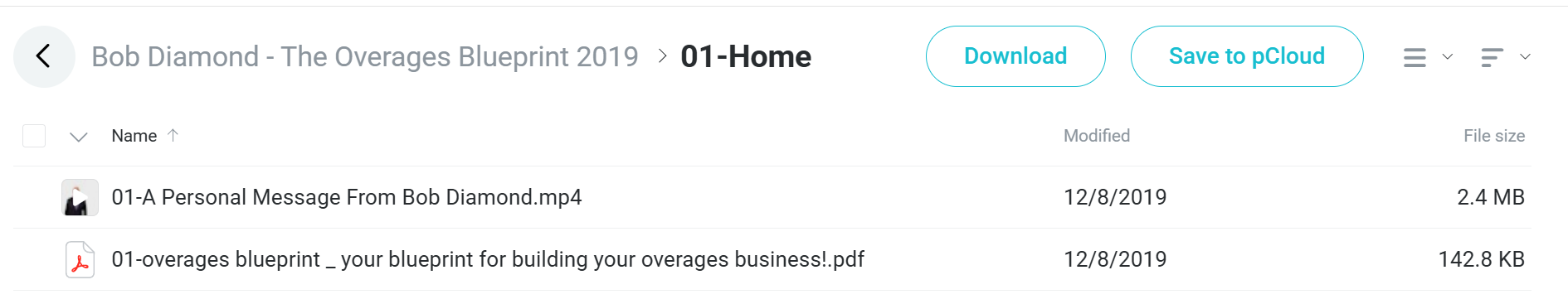 The Overages Blueprint 2019 course