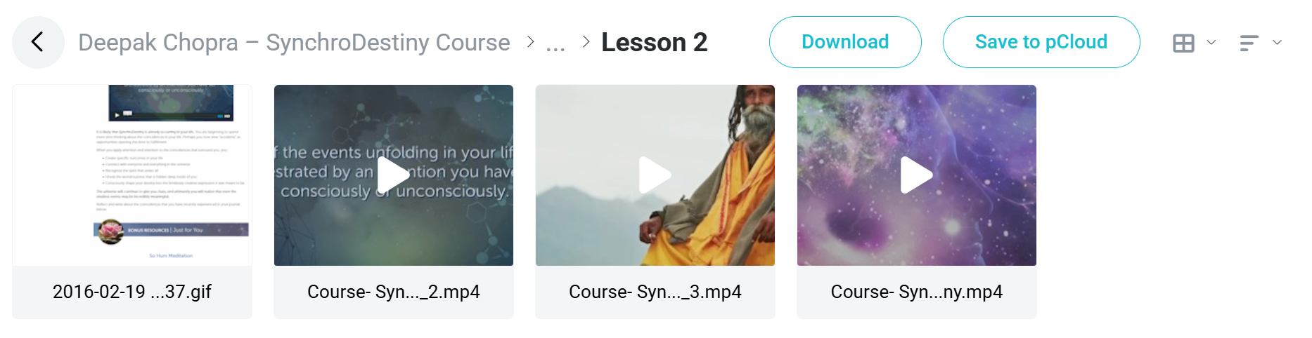 Deepak Chopra course