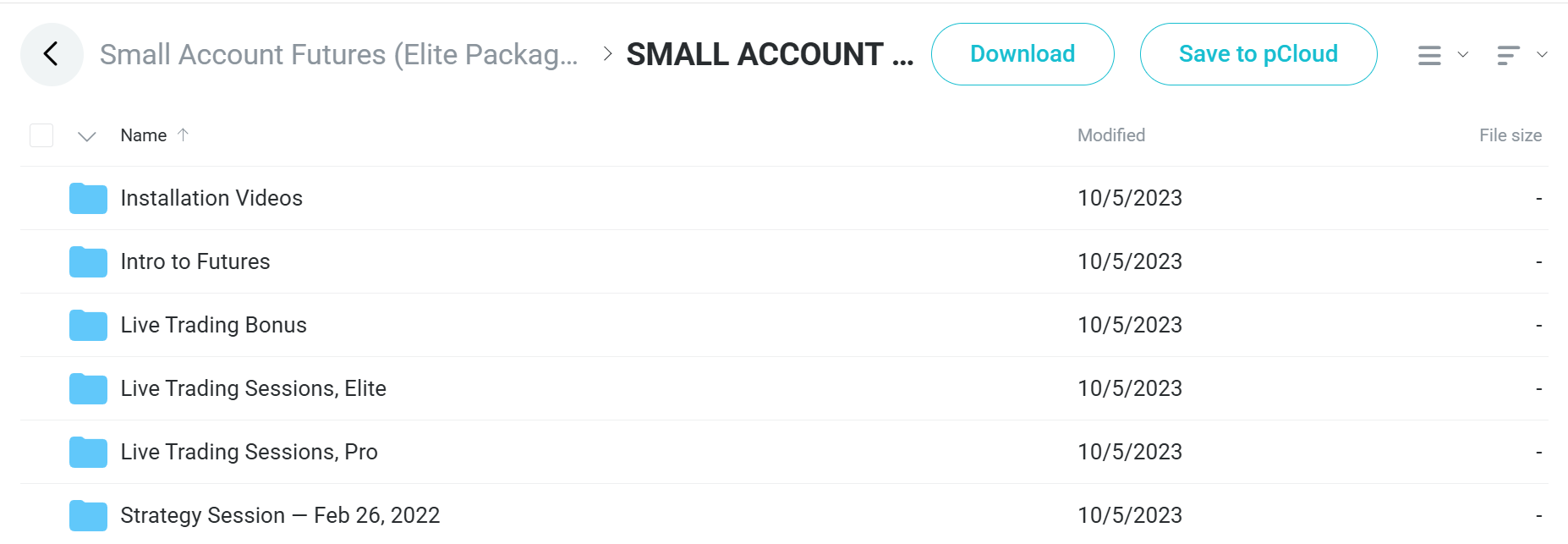 Download Joe Rokop Small Account Futures