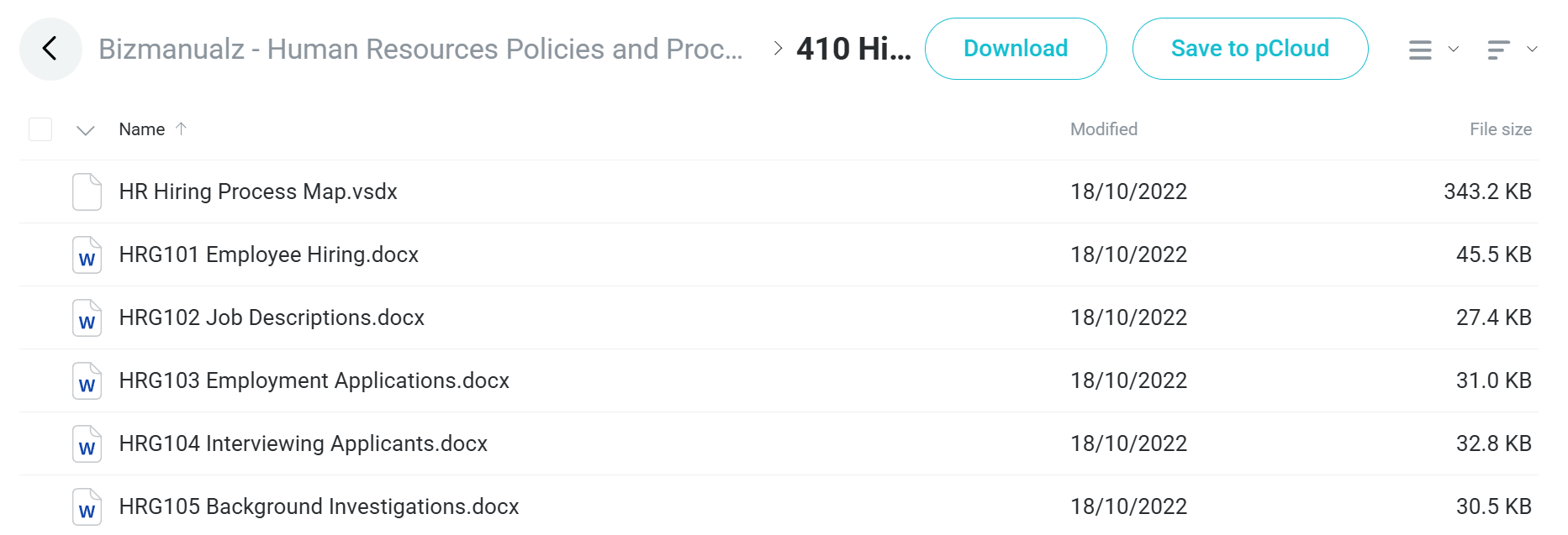 Human Resources Policies and Procedures Template  course