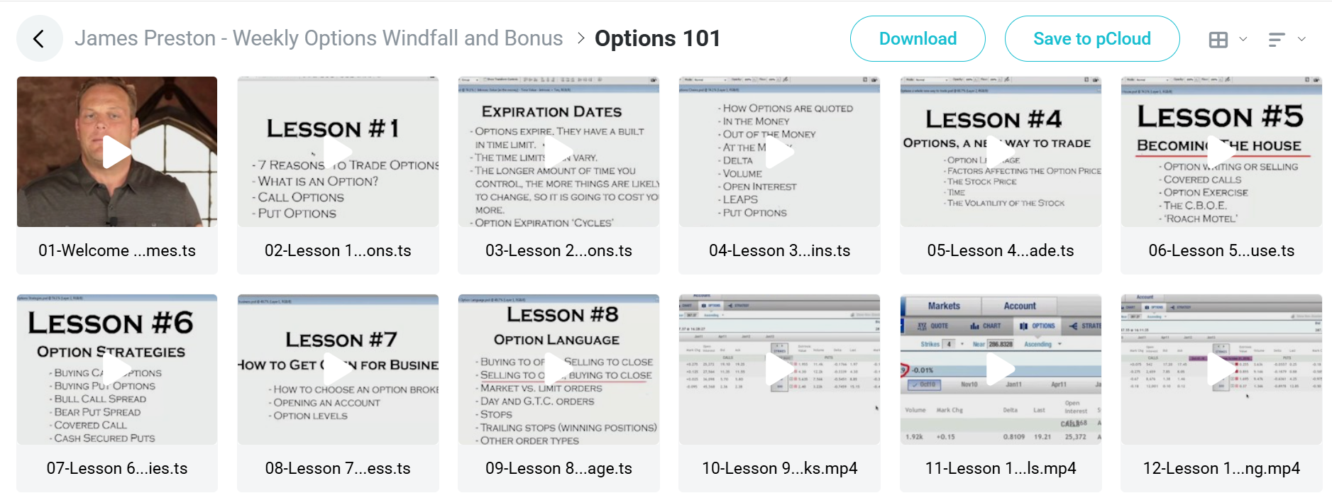 Weekly Options Windfall course