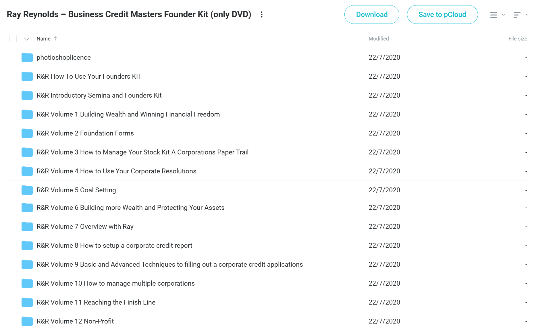 Download Ray Reynolds Business Credit Masters Founder Kit
