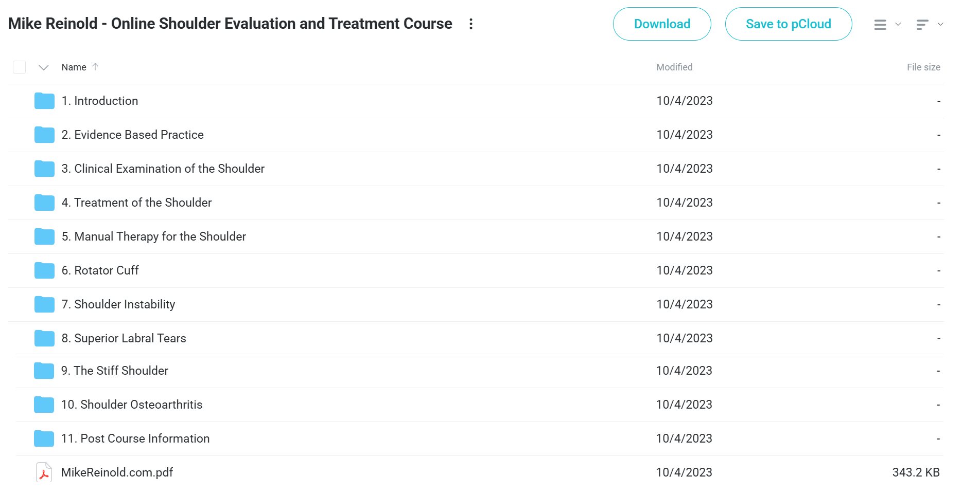 Download Mike Reinold Online Shoulder Evaluation and Treatment 