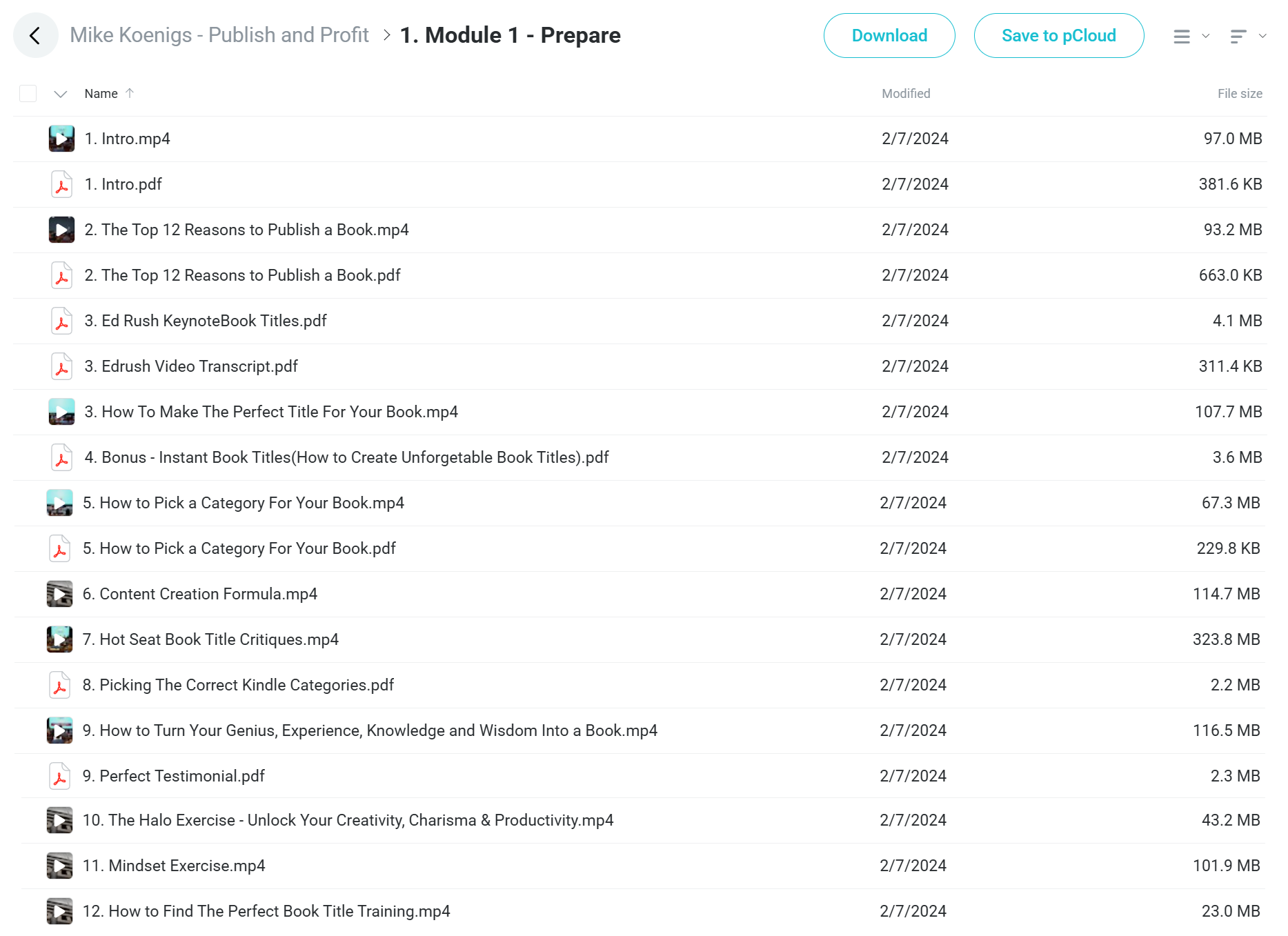 Publish and Profit course